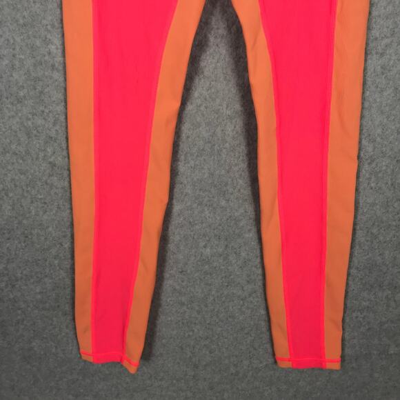 Wilo The Label Leggings Women XS Pink Peach Ribbed Contrast 7/8 Yoga Active READ - Picture 4 of 13